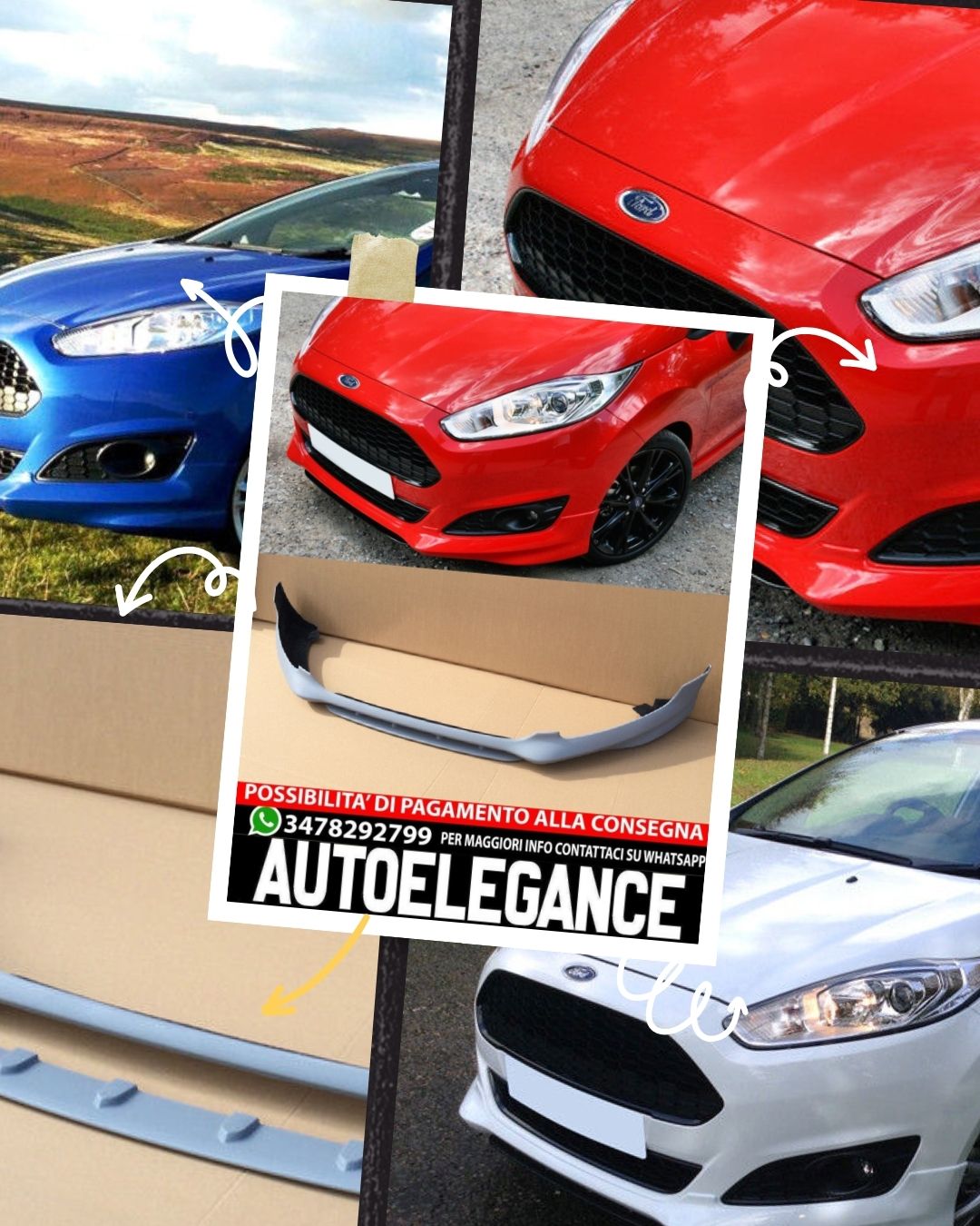 SPOILER ADATTO PER FORD FIESTA MK7 2013-2015 ZETEC S LOOK