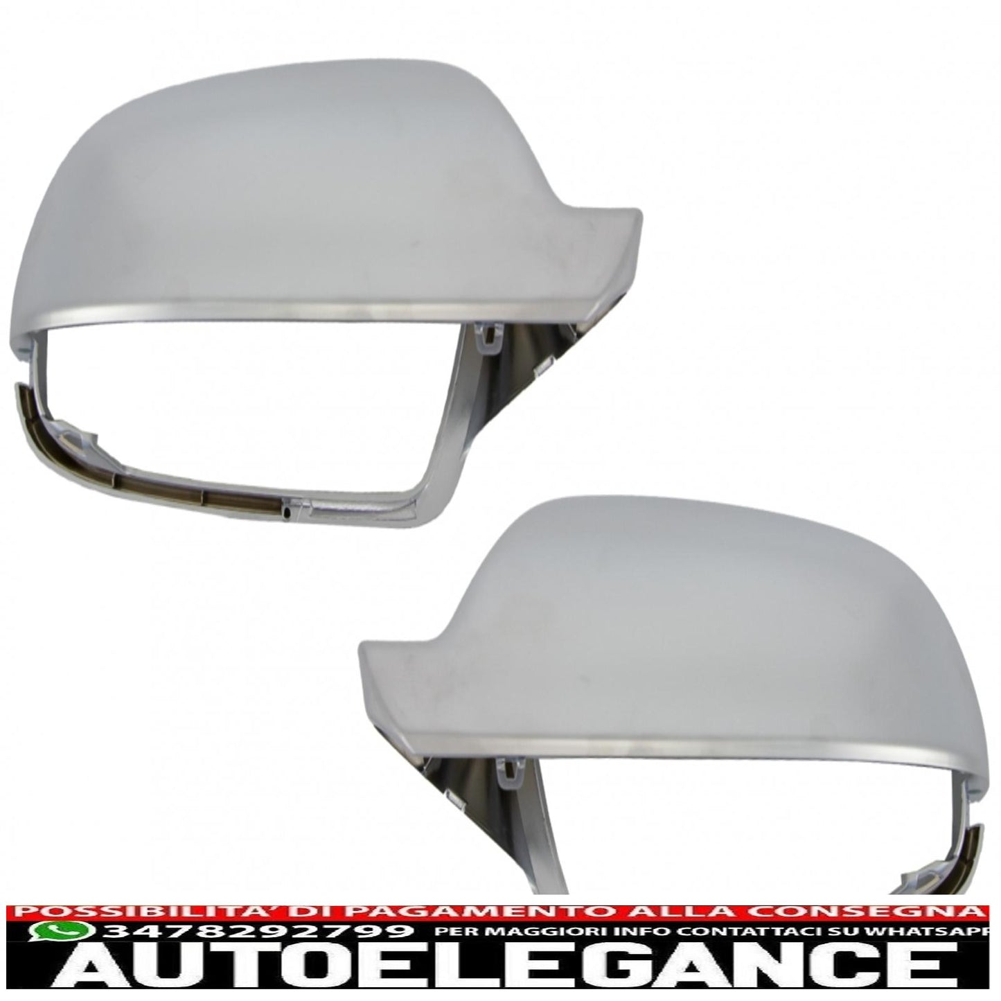 calotte specchietti adatte per audi a5 8t (2011-2016) a3 8p (2011-2013) a4 b8.5 facelift (2012-2015) estinzione alloggiamento completo placcato in alluminio senza assistenza laterale AUTOELEGANCERICAMBI