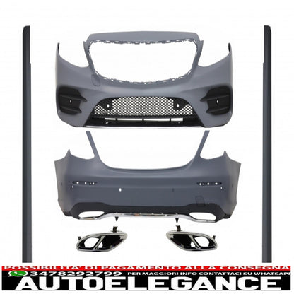 complete body kit suitable for mercedes e-class w213 (2016-2019) with e43 e53 exhaust tips design sport line design