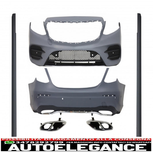 complete body kit suitable for mercedes e-class w213 (2016-2019) with e43 e53 exhaust tips design sport line design