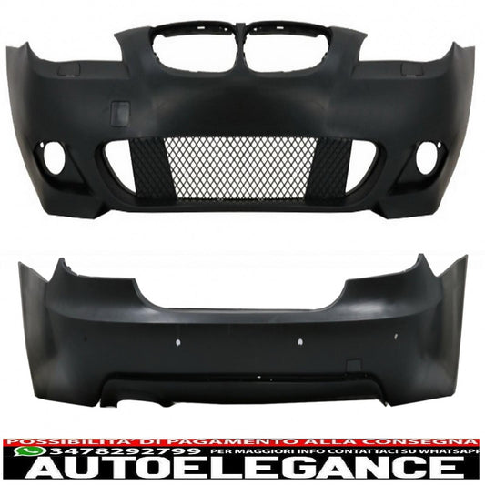 paraurti anteriore e paraurti posteriore con pdc 18mm adatto per bmw serie 5 e60 lci (2007-2010) design m-technik