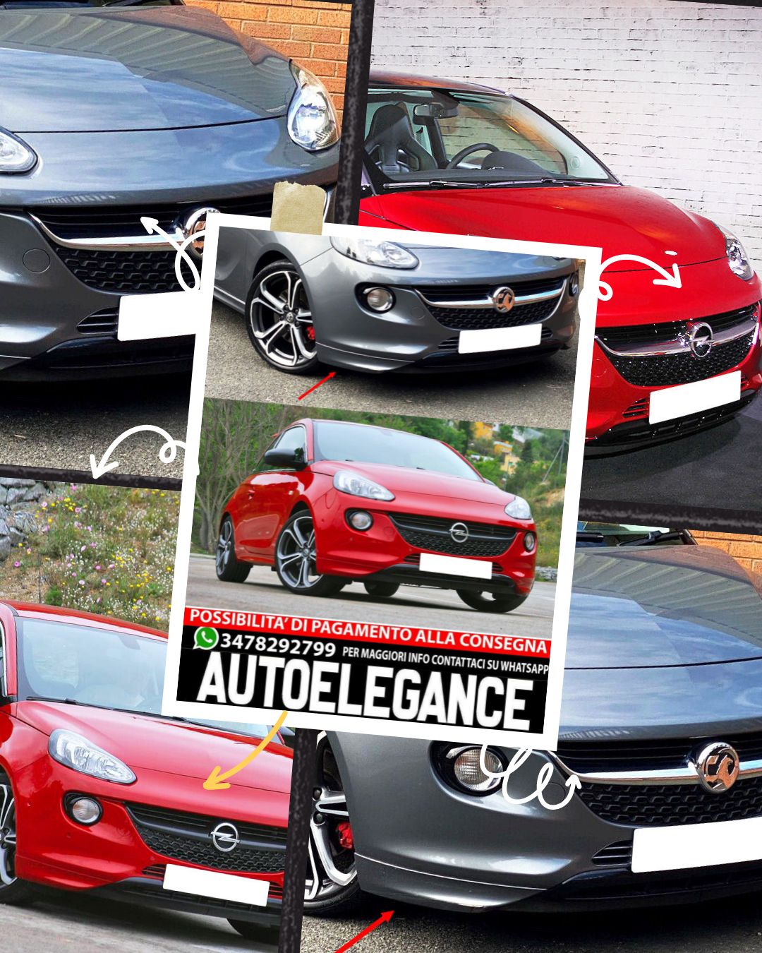 COMPATIBLE SPLITTER FOR VAUXHALL / OPEL ADAM S LOOK