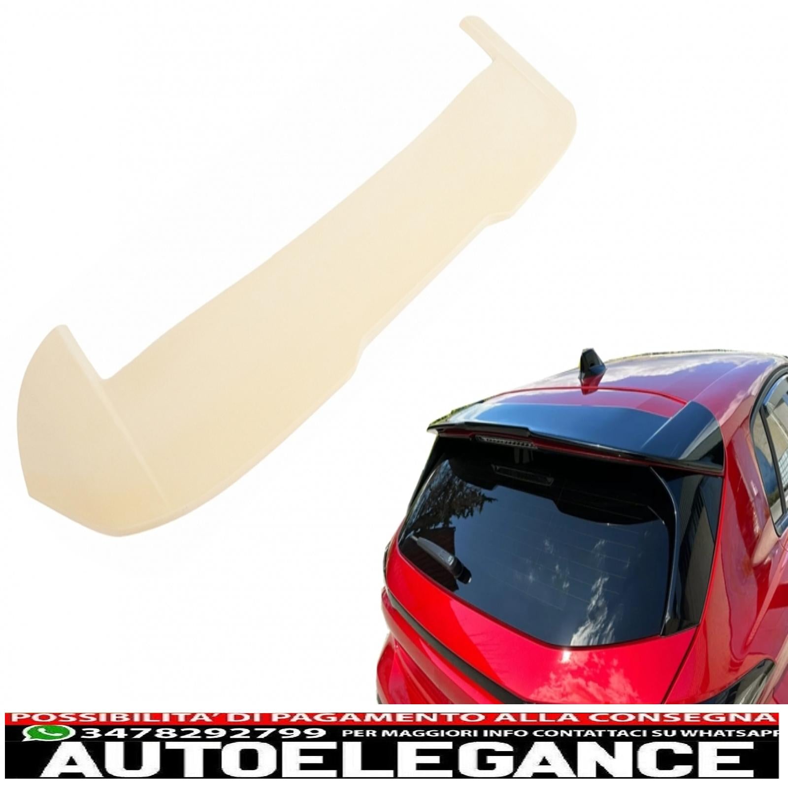 alettone spoiler aggiuntivo sul tetto adatto per peugeot 308 mk3 hatchback (2021-up) AUTOELEGANCERICAMBI
