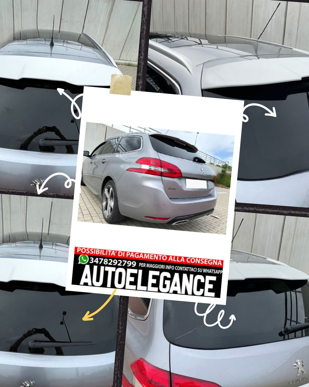 SPOILER  ADATTO PER PEUGEOT 308 MK2 SW DAL 2013
