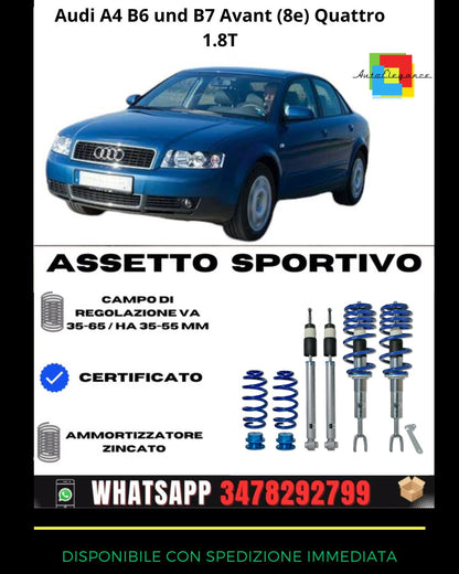 🔥Sport suspension for Audi A4 B6 and B7 Avant (8e) Quattro 1.8T🔥