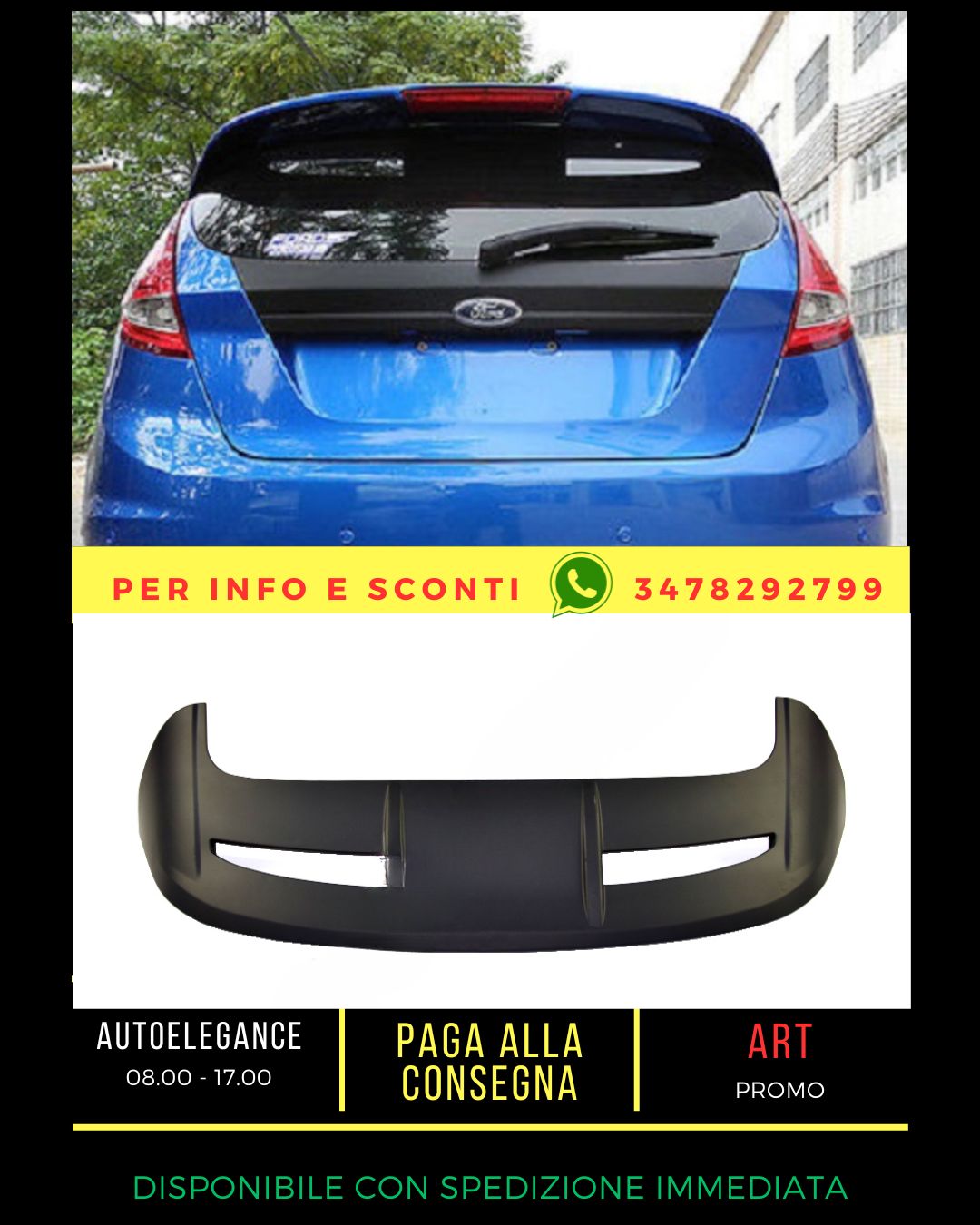 ✨SPOILER SUITABLE FOR Ford Fiesta MK6 2008-2019 Hatchback✨