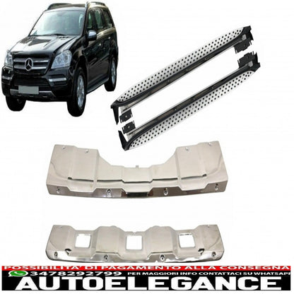 piastre paramotore off road con pedane laterali adatte per mercedes classe gl x164 (2006-2009)