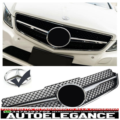 Griglia del radiatore sportiva per Mercedes W207 coupé nera + cromata