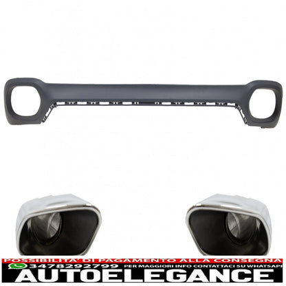 Diffusore mantovana paraurti posteriore e terminali di scarico quadrati adatti per bmw x6 f16 v8 design stile m-tech
