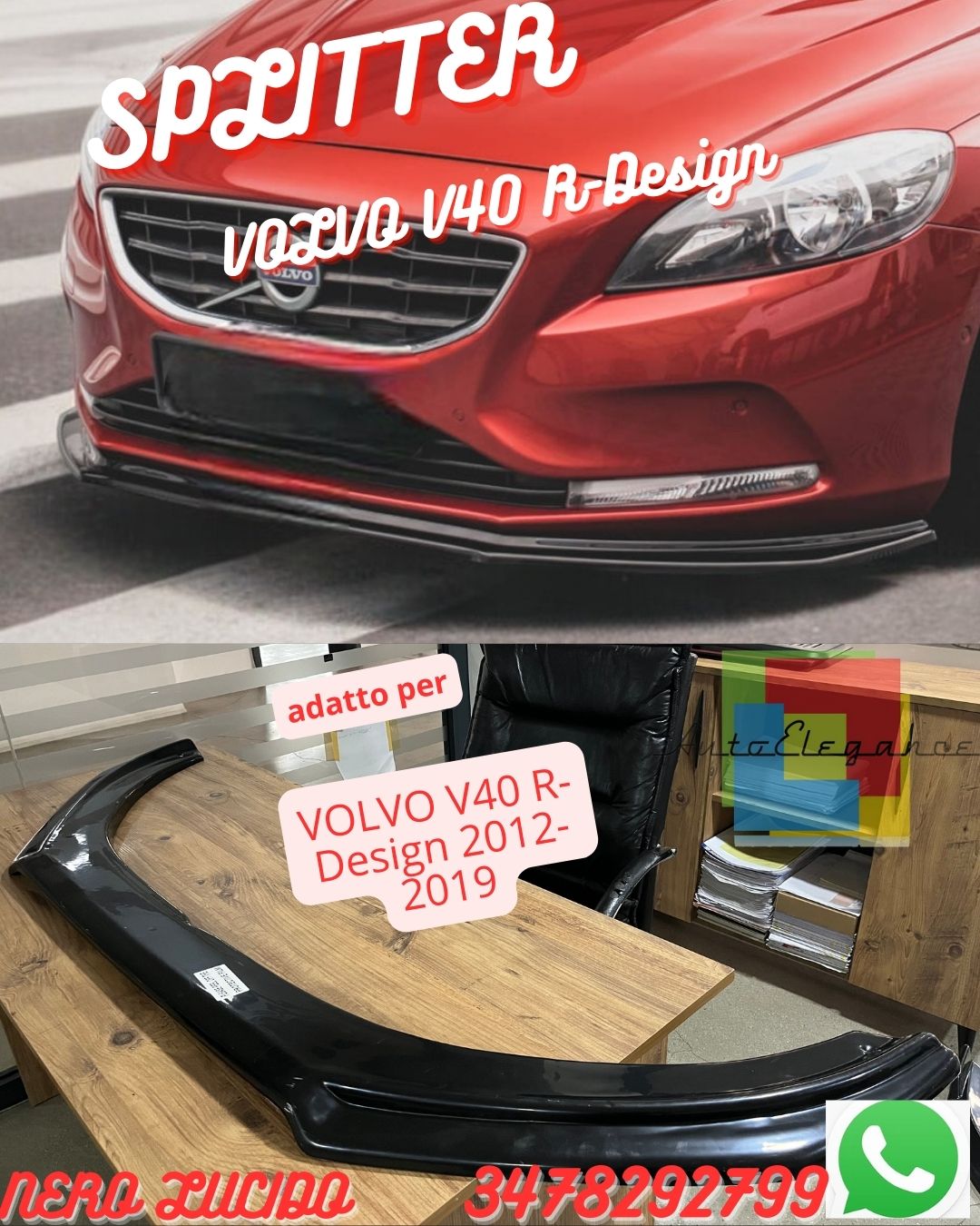⭐SPLITTER PER⭐VOLVO V40 R-Design 2012-2019 ⭐