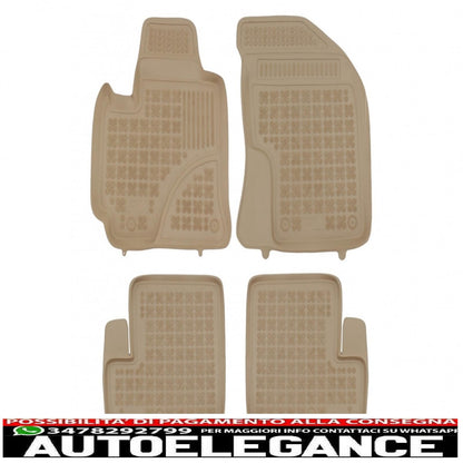Beige rubber mats suitable for Toyota Rav4 II Facelift (2003-2005) 5 doors