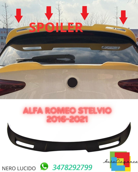 ✨✨GLOSSY BLACK SPOILER SUITABLE FOR Alfa Romeo Stelvio 2016-2021 ✨✨ 