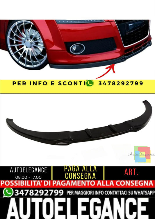 ✨SPLITTER NERO LUCIDO ADATTO PER Audi TT Mk2 2006-2014✨