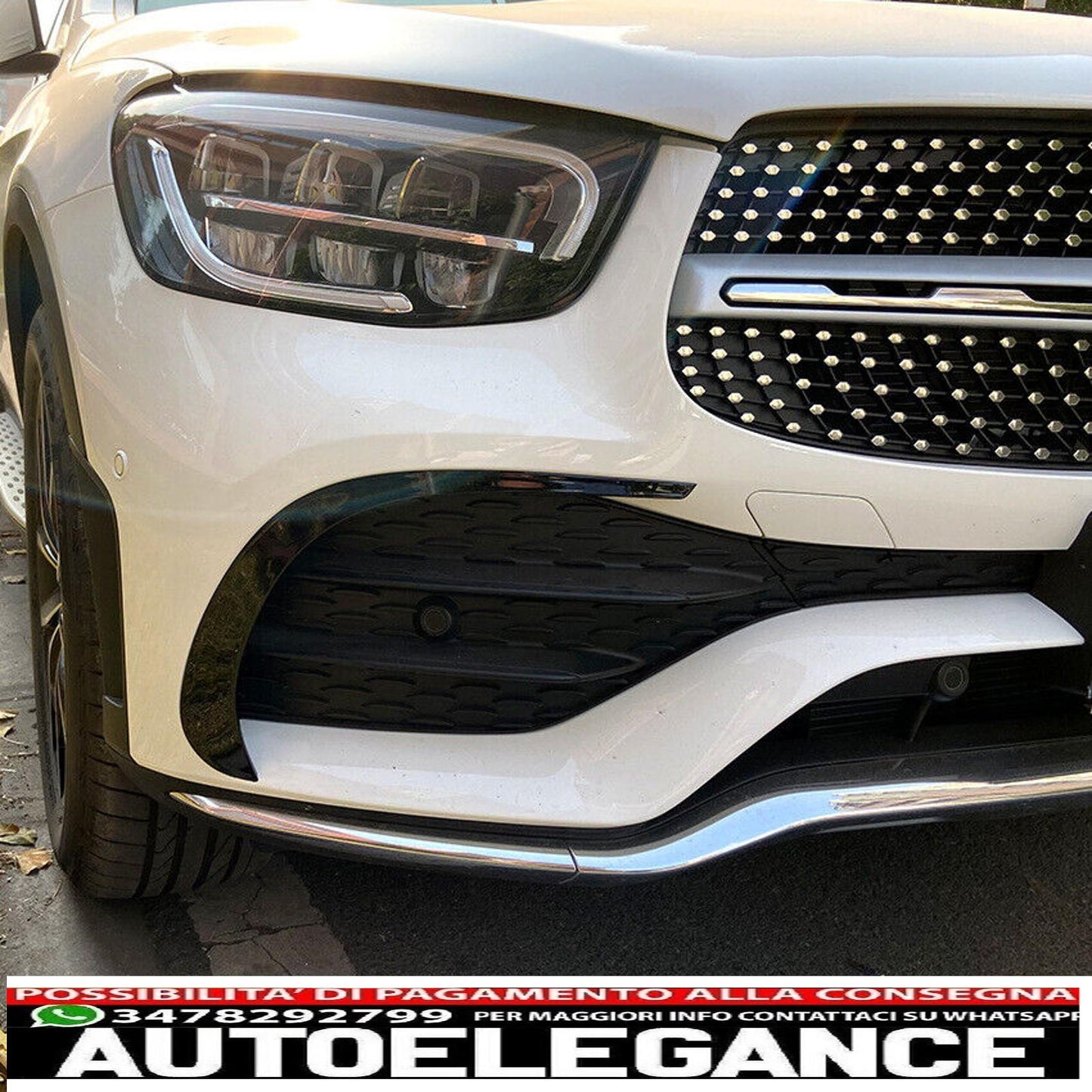 adatto per mercedes x253 c253 glc amg line (facelift) flaps aerodinamici anteriori-mostra il titolo originaletesto originalepasst für mercedes x253 c253 glc amg line (facelift) front aero flaps AUTOELEGANCERICAMBI
