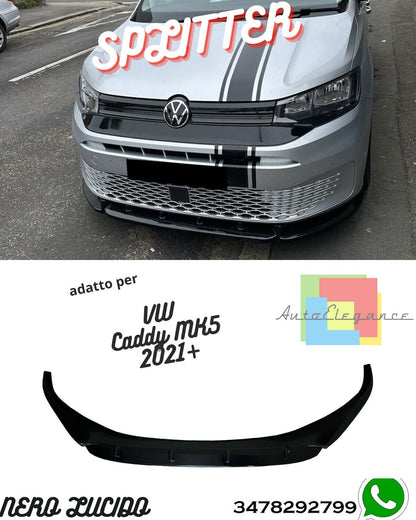 Front Splitter VOLKSWAGEN Caddy MK5 2021+ With TÜV ABE 