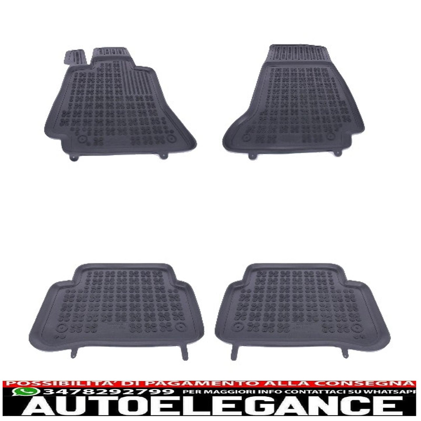 Black rubber mat suitable for mercedes e class w213 limousine (2016-up)