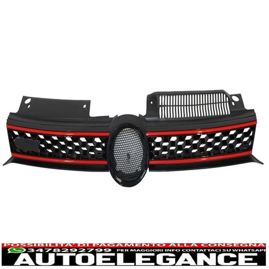 griglia centrale griglia anteriore adatta per vw golf 6 vi (2008-2012) design gti