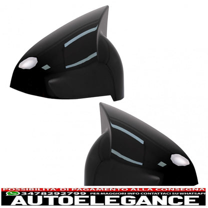 calotte specchietti adatte per audi a4 b9 (2016-2018) audi a5 s5 rs5 (07.2016-2019) senza sideassist piano nero AUTOELEGANCERICAMBI