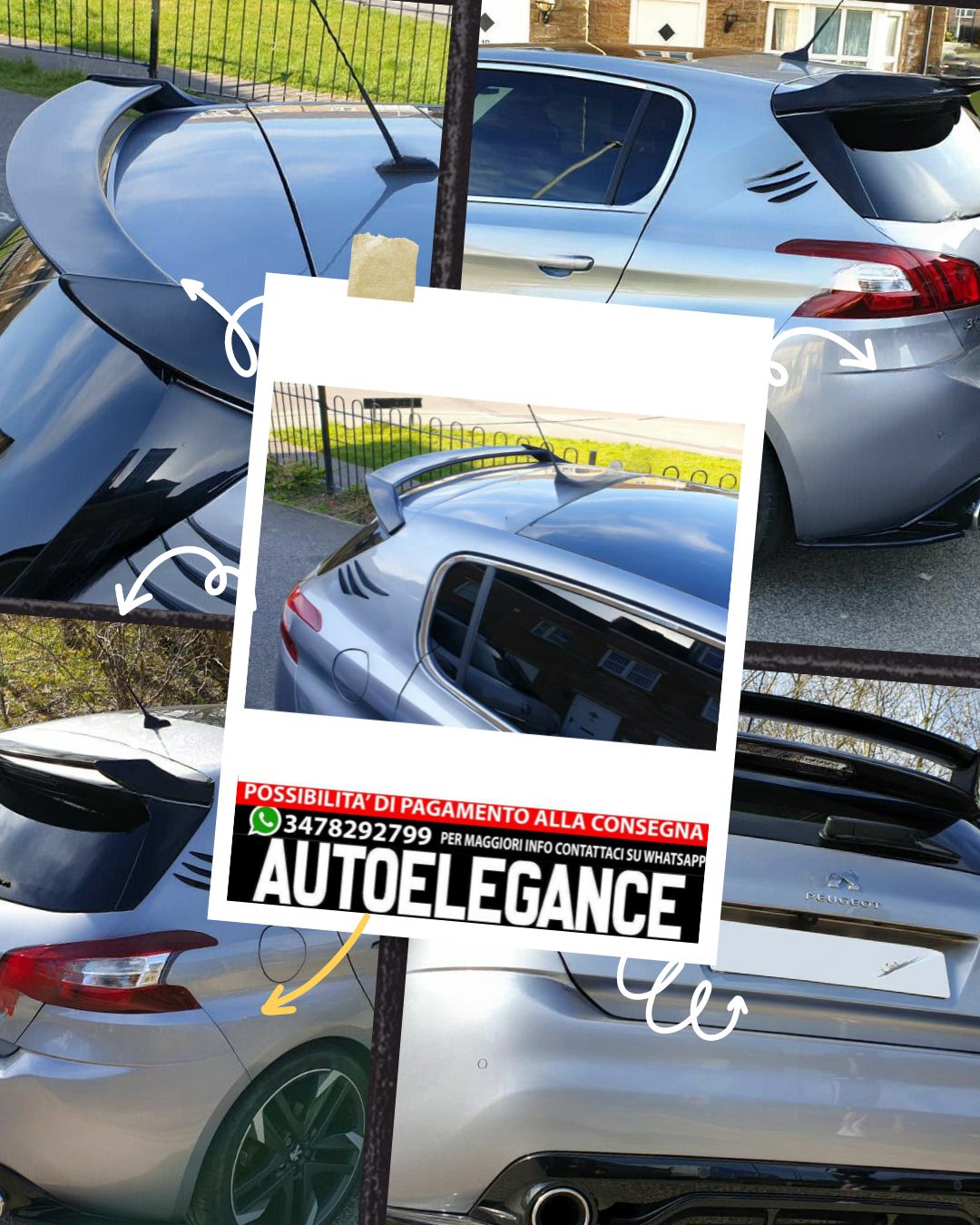 GTI SPOILER SUITABLE FOR PEUGEOT 308 MK2 