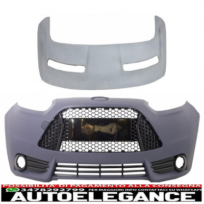 front bumper suitable for Ford Focus MK III 3 (2011-2014) st design with additional roof spoiler 