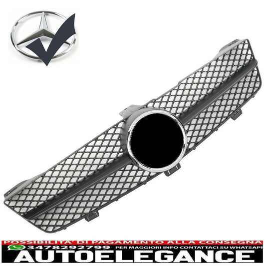 Griglia del radiatore sportiva per Mercedes W219 CLS 2008-2010 nero opaco