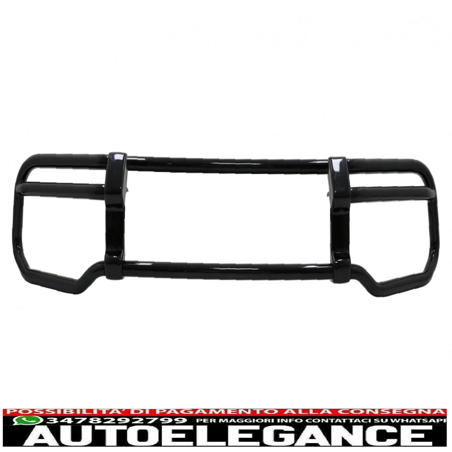 Bullbar protection suitable for mercedes g-class facelift w463 w464 g63 (2018-up) stainless steel piano black