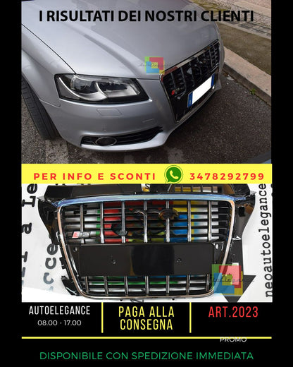 ⭐GRIGLIA ADATTO PER AUDI A3 8P 2008-2012 LOOK S3 NERO LUCIDO ⭐