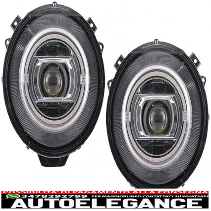 fari anteriori full led adatti per mercedes classe g w463 (2005-2017) design cromato facelift 2018 con accensione dinamica