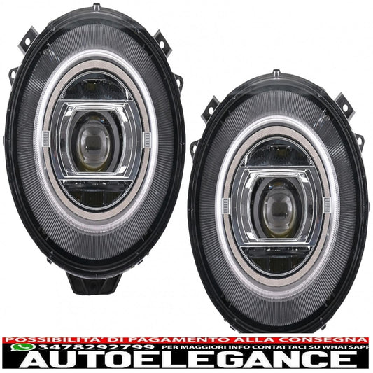 fari anteriori full led adatti per mercedes classe g w463 (2005-2017) design cromato facelift 2018 con accensione dinamica