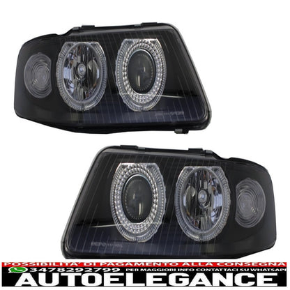 angel eye headlights suitable for audi a3 8l (09.2000-05.2003) black