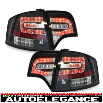 led rear lights suitable for audi a4 b7 sedan (11.2004-03.2008) black