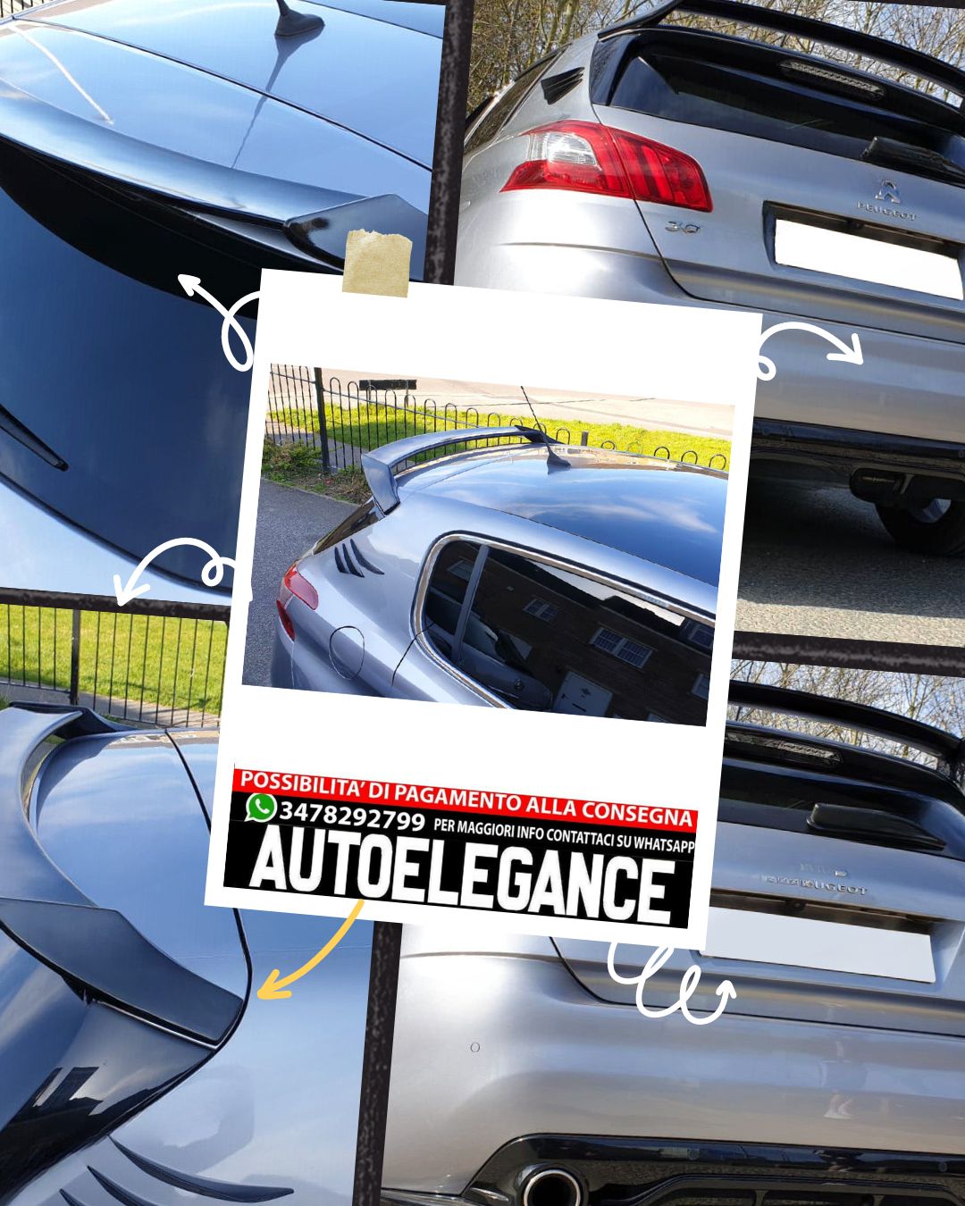 SPOILER COMPATIBILE PER PEUGEOT 308 II GTI DAL 2013+