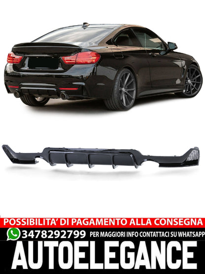 Rear Diffuser Performance Gloss Black suitable for BMW 4 Series F32 F33 F36 435i 440i 