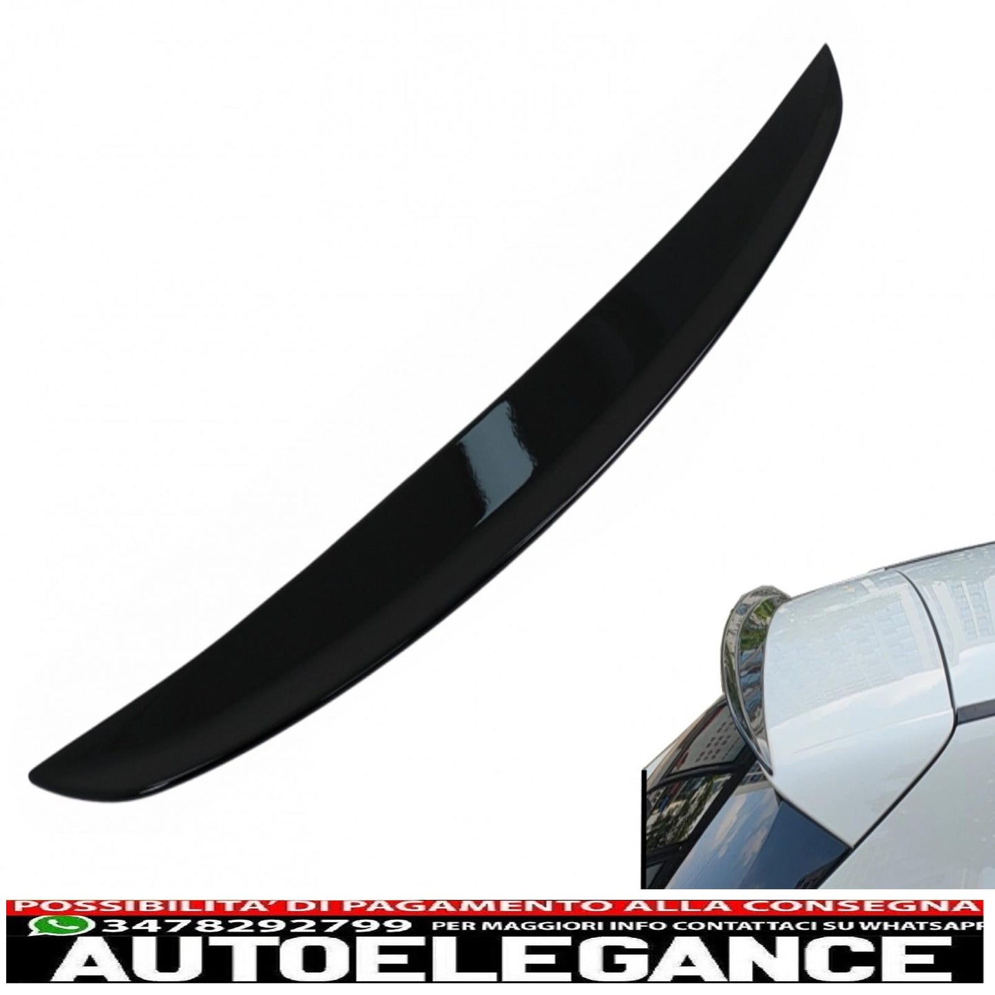 Tappo spoiler sul tetto adatto per Mercedes Cla X118 Shooting Brake (2019-up) Piano Black