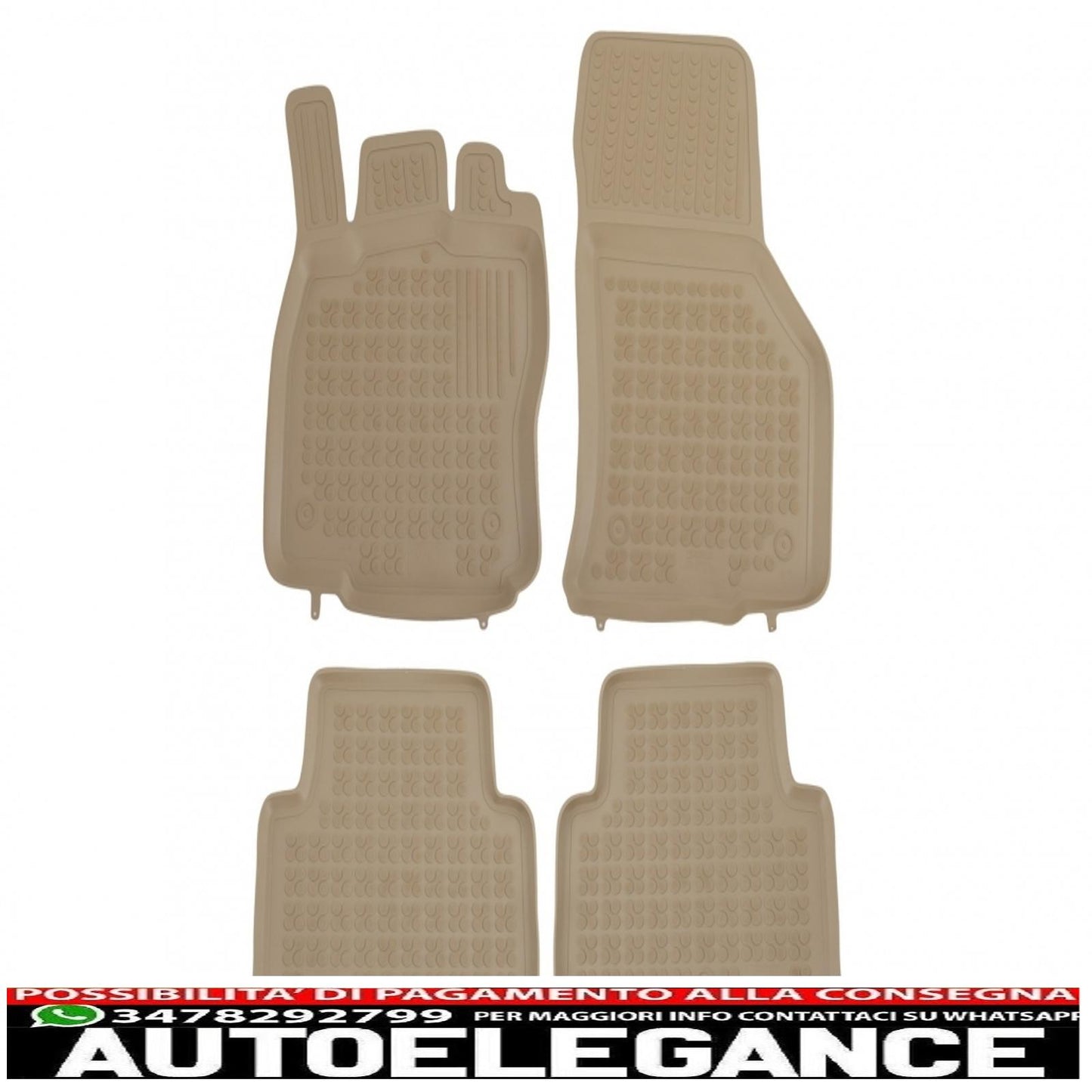 Beige black rubber mat suitable for vw passat b8 (2014-up) 