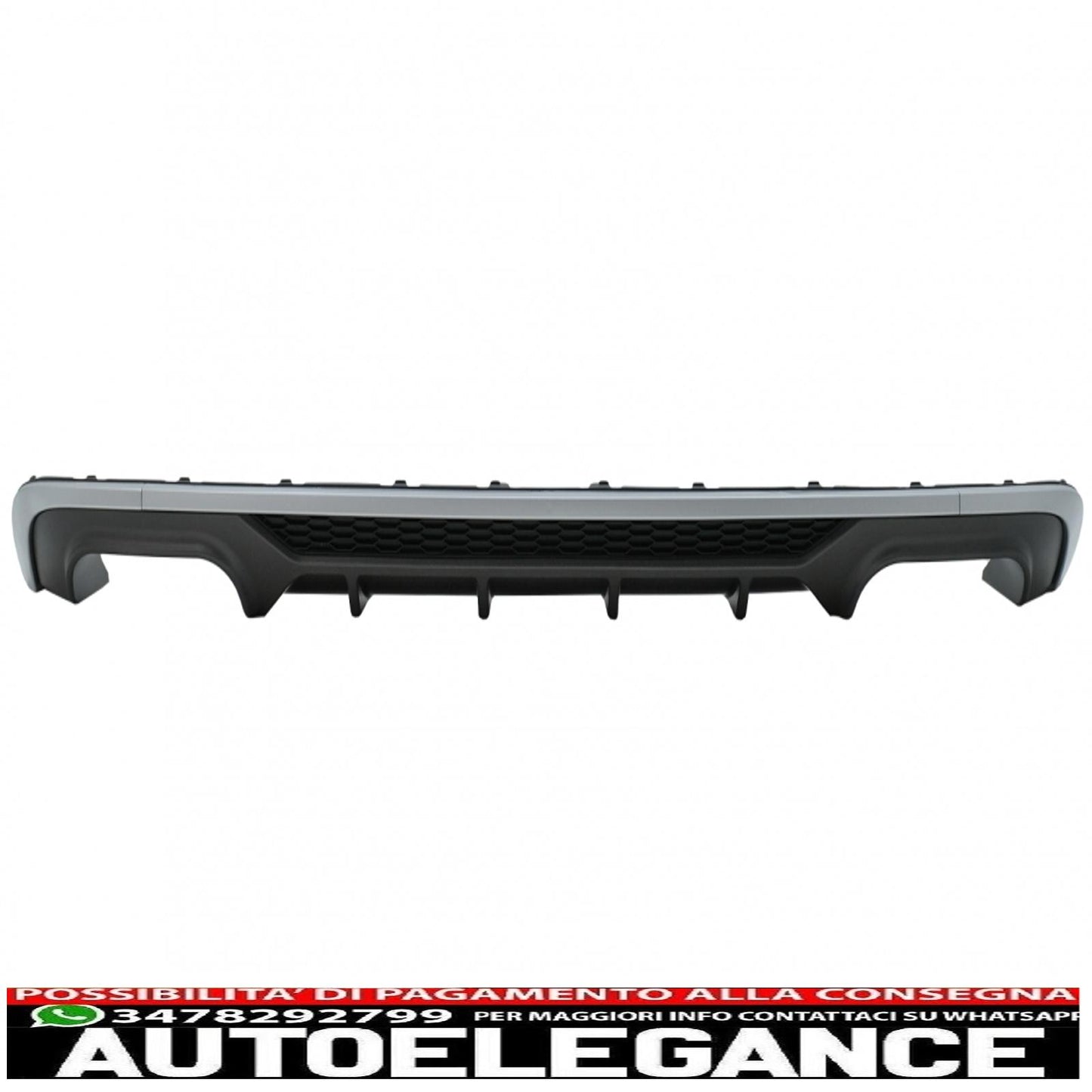 Rear bumper valance diffuser suitable for audi a3 8v restyling hatchback sportback (2016-2019) standard bumper (se) s3 design