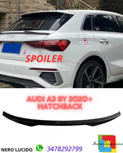 ✨✨Spoiler nero lucido adatto per Audi A3 8Y 2020+ Hatchback✨✨