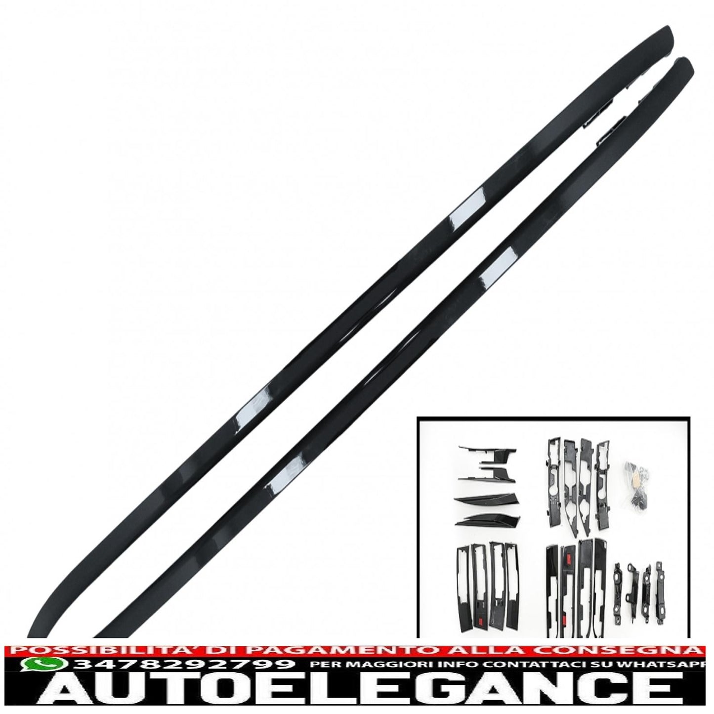Roof Rails Suitable for Land Range Rover Evoque L538 (2011-2018) Piano Black