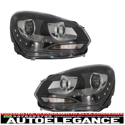 headlights suitable for VW Golf 6 VI (10.2008-2012) LED DRL daylight GTI look 