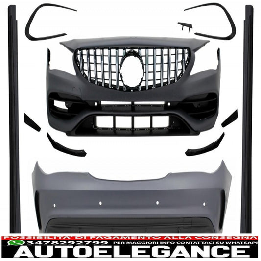 kit carrozzeria completo adatto per mercedes cla w117 c117 (2013-2018) restyling cla45 design griglia anteriore
