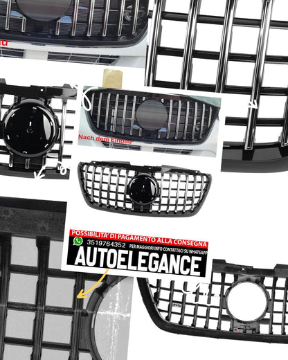 Griglia GT Panamericana adatta per Mercedes Sprinter W907 B907 B910 cromata nera