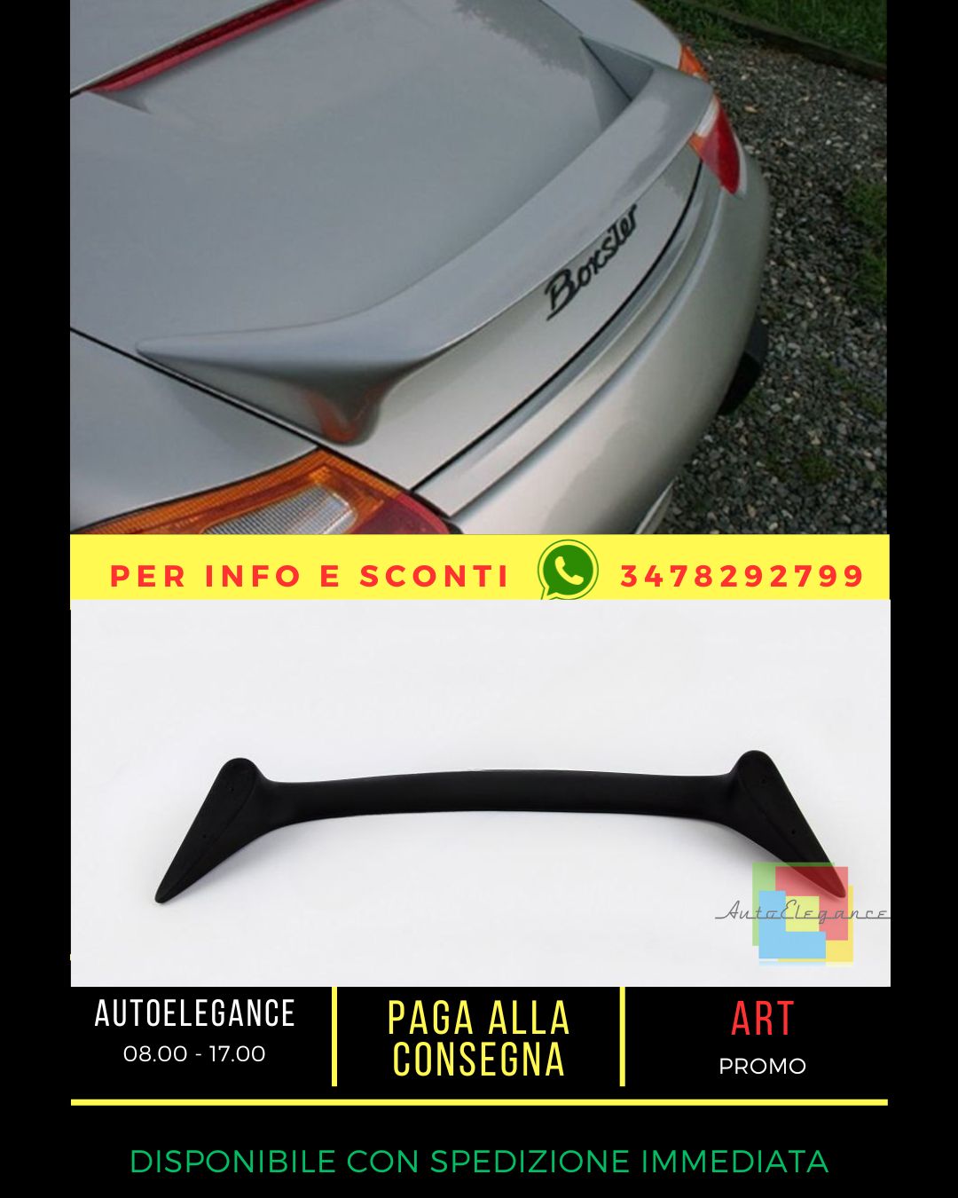 🔥SPOILER ADATTO PER PORSCHE BOXSTER 986 1996-2004🔥