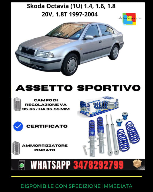 🔥Assetto sportivo adatto per Skoda Octavia 1U 1.4, 1.6, 1.8 20V, 1.8T 97-04🔥