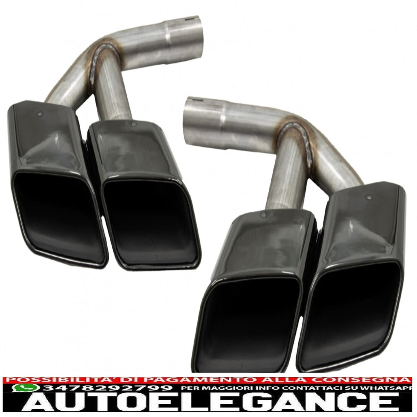 Terminali di scarico terminali di scarico adatti per audi q7 4m (2015-2019) sq7 design solo nero 3.0 benzina benzina