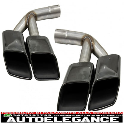 Terminali di scarico terminali di scarico adatti per audi q7 4m (2015-2019) sq7 design solo nero 3.0 benzina benzina