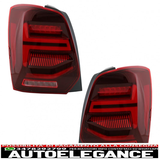 fanali posteriori full led adatti per vw polo 6r 6c 61 (2011-2017) indicatori di direzione dinamici sequenziali vento look