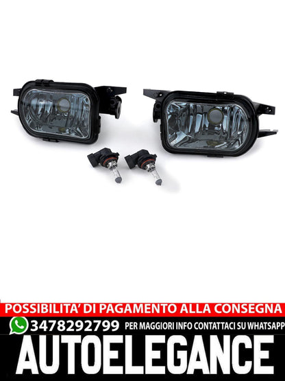 Set fendinebbia in vetro trasparente smoke nero aftermarket compatibile con Mercedes W203 CL203 C209 SLK R170