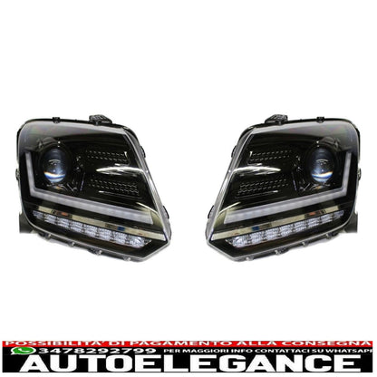 osram ledriving full led headlights suitable for vw amarok (2010-up) black dynamic sequential direction indicators 