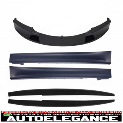 Front bumper spoiler with side skirts and additional extensions suitable for BMW 3 series F30 F31 sedan Touring (2011-2018) M3 design