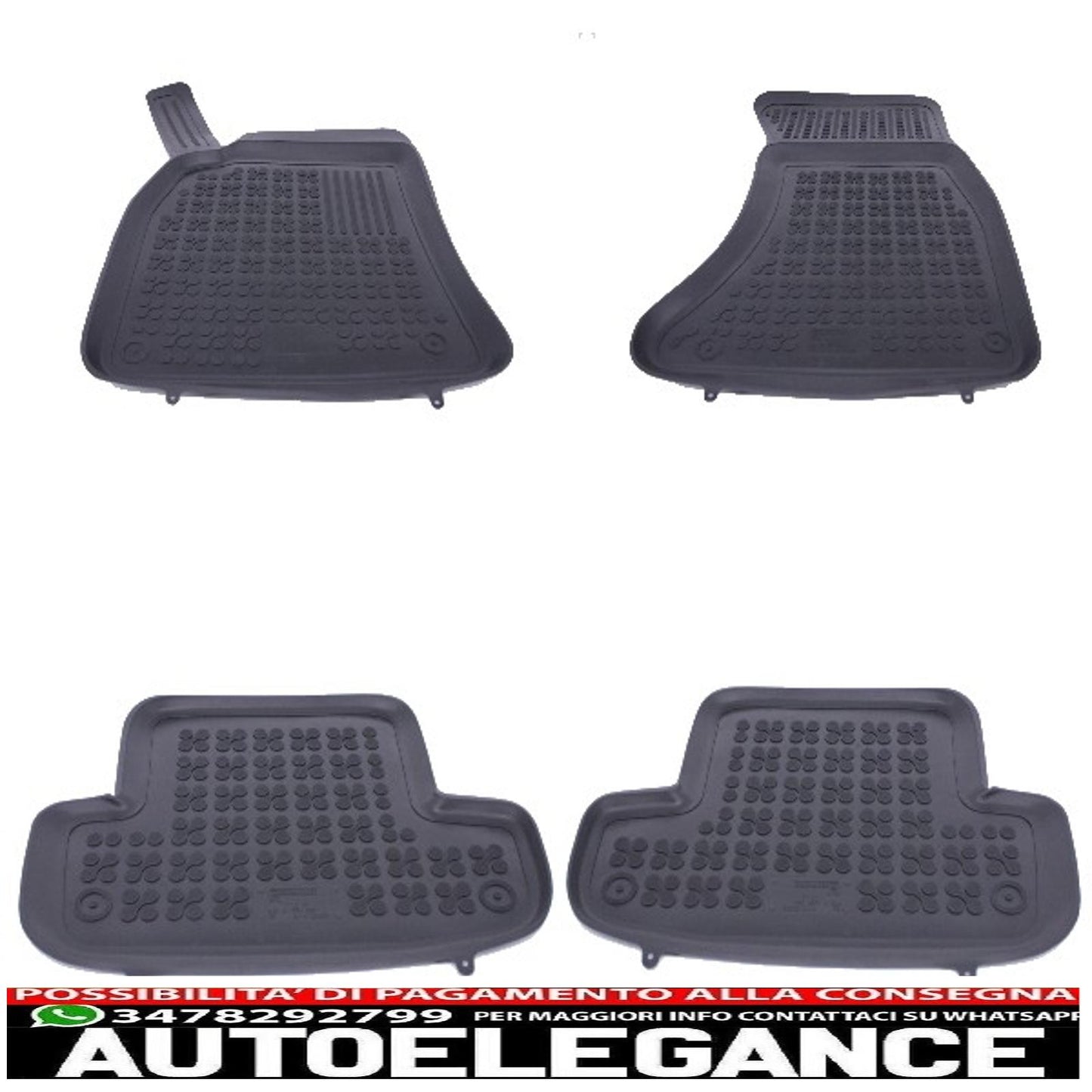black rubber mat suitable for audi a5 (8t, 8f) cabrio coupe 2007-